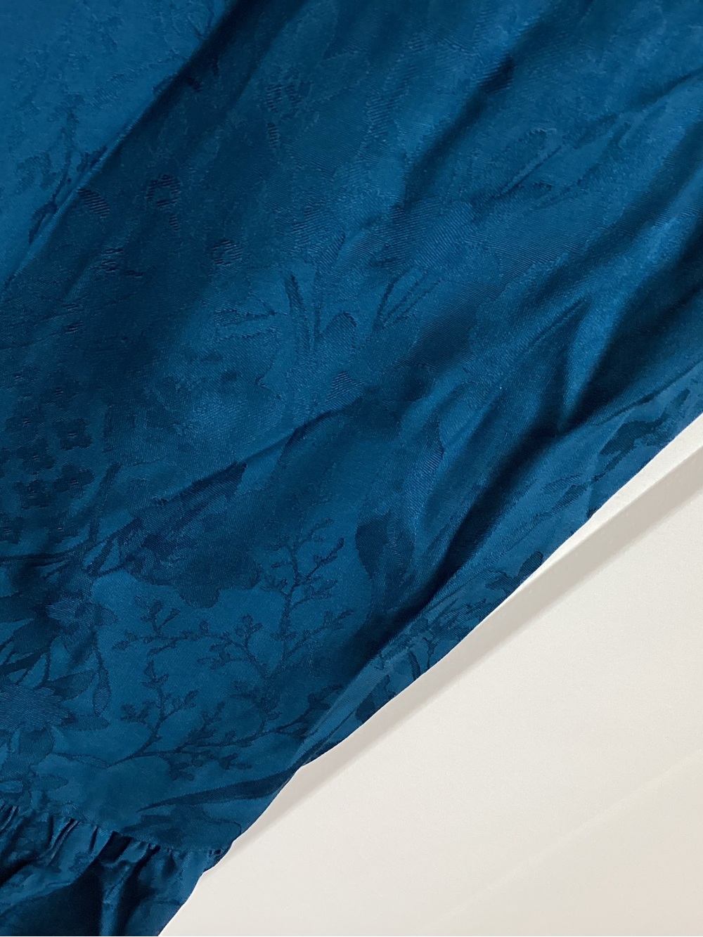 Anthropologie Peregrine V-Neck Midi Dress Silken Cap Sleeve Small Deep Sea Blue - Picture 11 of 15